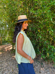 Lemon Polka Dot Top Ashley