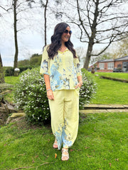 Lemon Floral Butterfly Top Reeva