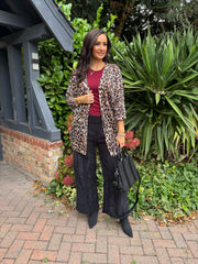 Natural Leopard Multi Hole Cardigan Taylor