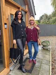 Wine Knitted Waistcoat Lillian