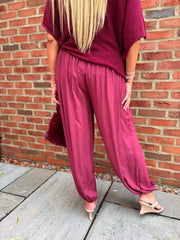 Wine Hareem Trousers Libby