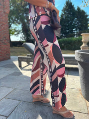Printed Wide Leg Trouser Set Serena
