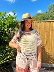 Stone Crochet Loose Knit Gia