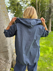 Navy Hooded Jacket Ocean