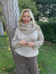 Camel Scarf Knit Aspen