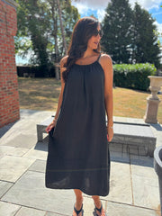 Chocolate Bubble Cotton Dress Athena