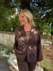 Chocolate Blazer Co-Ord Set Carly