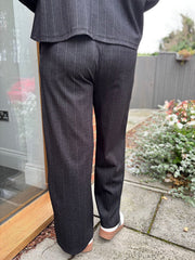 Black Pinstripe Trousers Geri