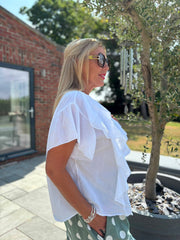 White Ruffle Top Mackenzie