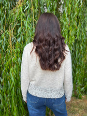 Stone Metallic Eyelash Trim Knit Darcy