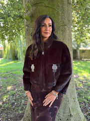 Black Premium Faux Fur Buckle Coat