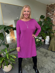 Grape Soft Touch Tunic Dress Alma