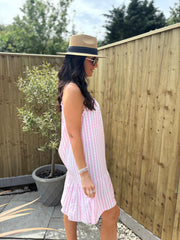 Candy Pink Gingham Sun Dress Lauren