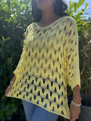 Lemon Wave Open Knit Jumper Marian