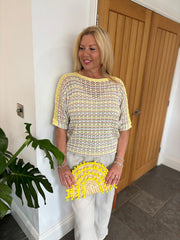 Lemon Multi Stripe Knit Hayley