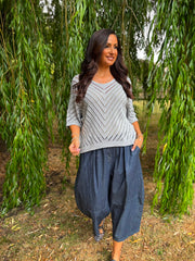 Grey Chevron Knit Anabelle