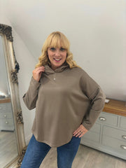 Mocha Hooded Sweat Top Ada