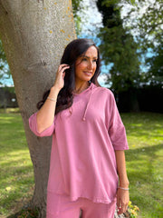 Rose Crochet Hooded Top Clarice