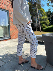 White Polka Dot Trousers Marcia