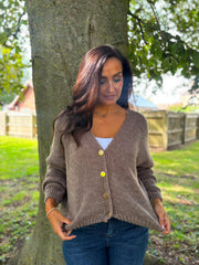 Mocha Cosy Knit Cardi Sofia