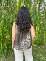 Chocolate Ombre Leopard Top Tiana
