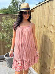 Rust Striped Dress Trinity