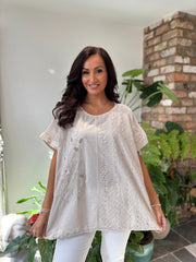 Pink Embroidered Top Zella