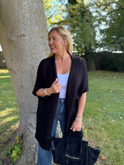 Black Cosy Edge To Edge Cardi Mabel