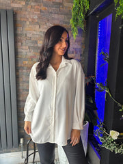 Winter White Long Sleeve Blouse Melissa