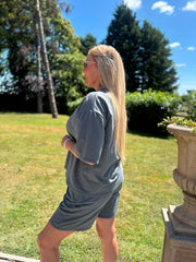 Charcoal Shorts Leisure Set Amber