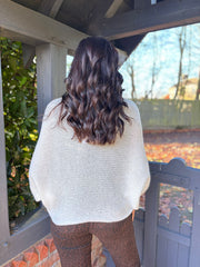 Winter White Knitted Wrap Jumper Nell