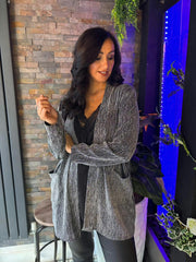 Silver Diamante Shimmer Jacket Hazel