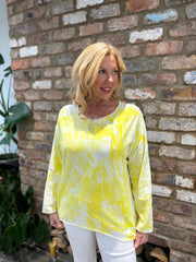 Yellow Tie-Dye Long Sleeve Top Alexis