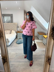 Rose Polka Dot Top Amber