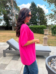Pink Embroidered Floral Top Frankie