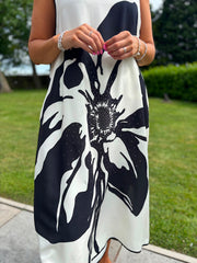 Monochrome Artisan Bloom Dress Emily