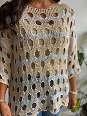 Stone Premium Multi Hole Stripe Knit Chloe