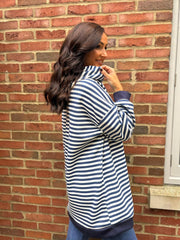 Navy Striped Hoodie Eleanor