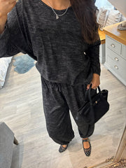Black Marl Soft Lounge Set Kennedy