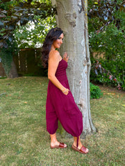 Wine Cargo Pocket Jumpsuit Verity