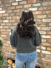 Charcoal Angel Wing Pocket Cardi Raya