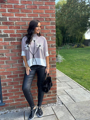 Clay Applique Floral Knit Tanya