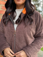 Chocolate Hooded Zip Fleece Alex