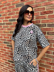 Pink Leopard Sweat Top Martha