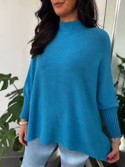 Blue Crew Neck Knit Kerry