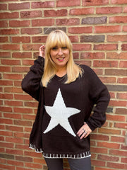 Chocolate Star Knit Evelyn