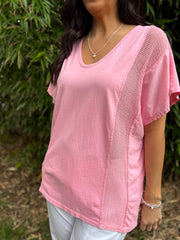 Pink Net Side Panel Top Willow
