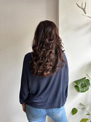 Navy Soft Fine Knit Doreen