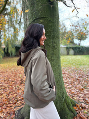 Khaki Lightweight Hooded Jacket Lottie