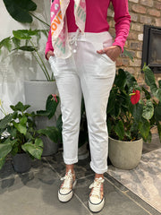 White Basic Reema Joggers 2